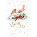 Carte de vœux Noël Chic Rouge gorge 1