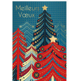 Carte de vœux Noël Chic Multi sapins 1