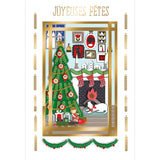 Carte de vœux Signature noël Cheminée 1