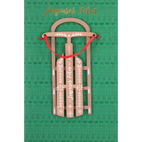 Carte de vœux Signature noël Luge de noël 1
