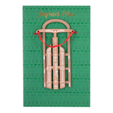 Carte de vœux Signature noël Luge de noël 2