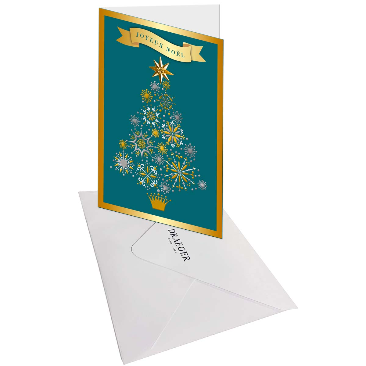 Ventana del árbol de Navidad Tarjetas de felicitación