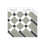 Lot de 5 Stickers Carrelage 15x15 cm Carreaux étoilés