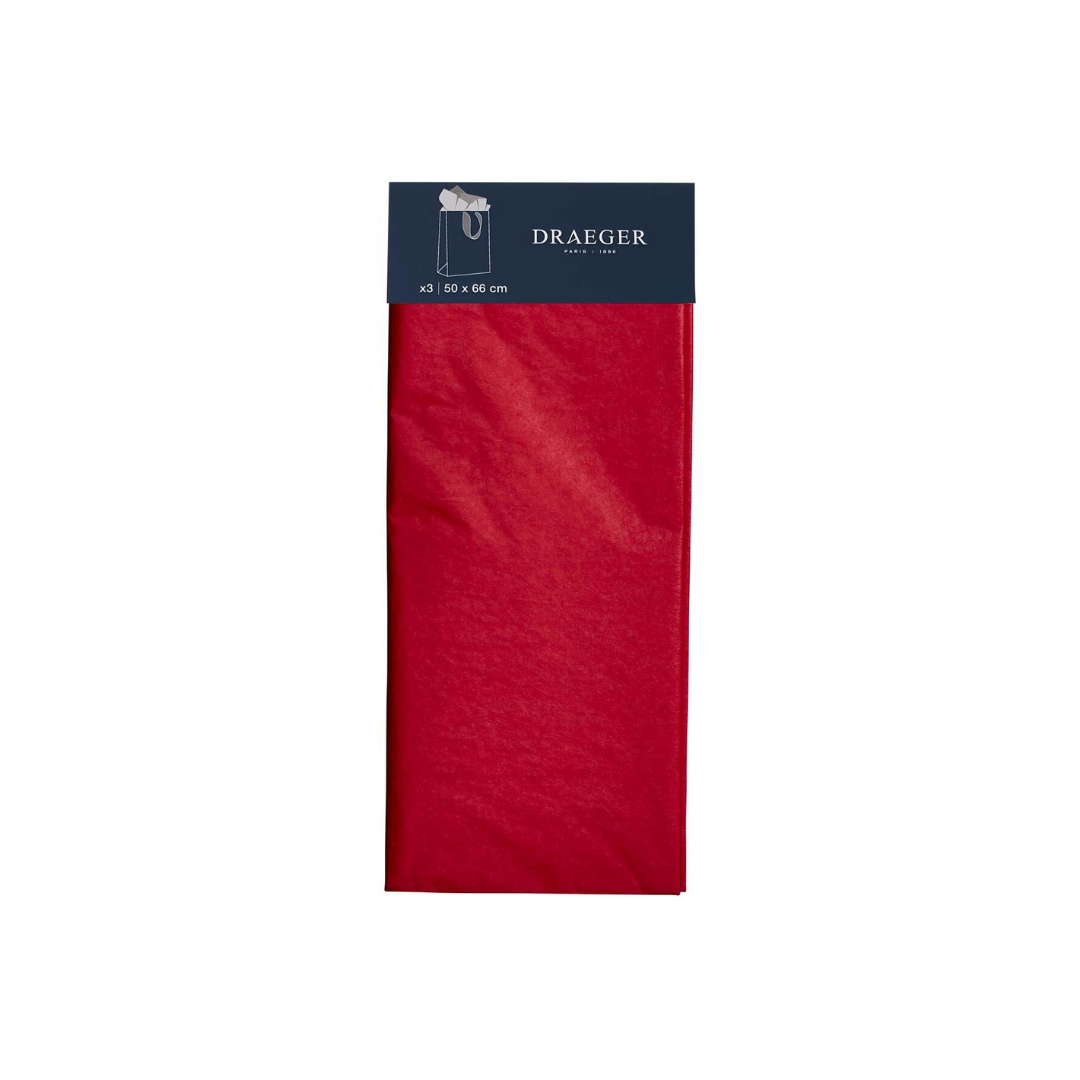 Boîte cadeau avec papier de soie rouge