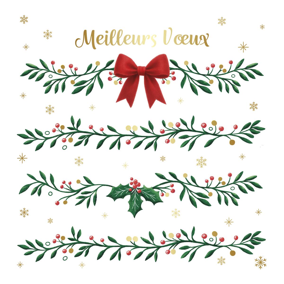 Coffret cartes de vœux Croix-Rouge Meilleurs vœux boule à neig 3