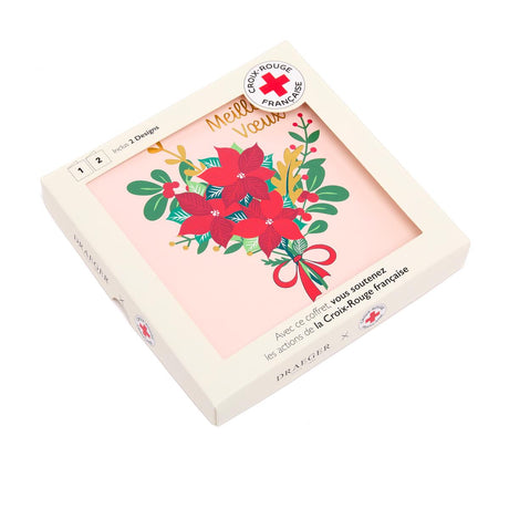 Coffret cartes de vœux Croix-Rouge Meilleurs vœux colombe 1