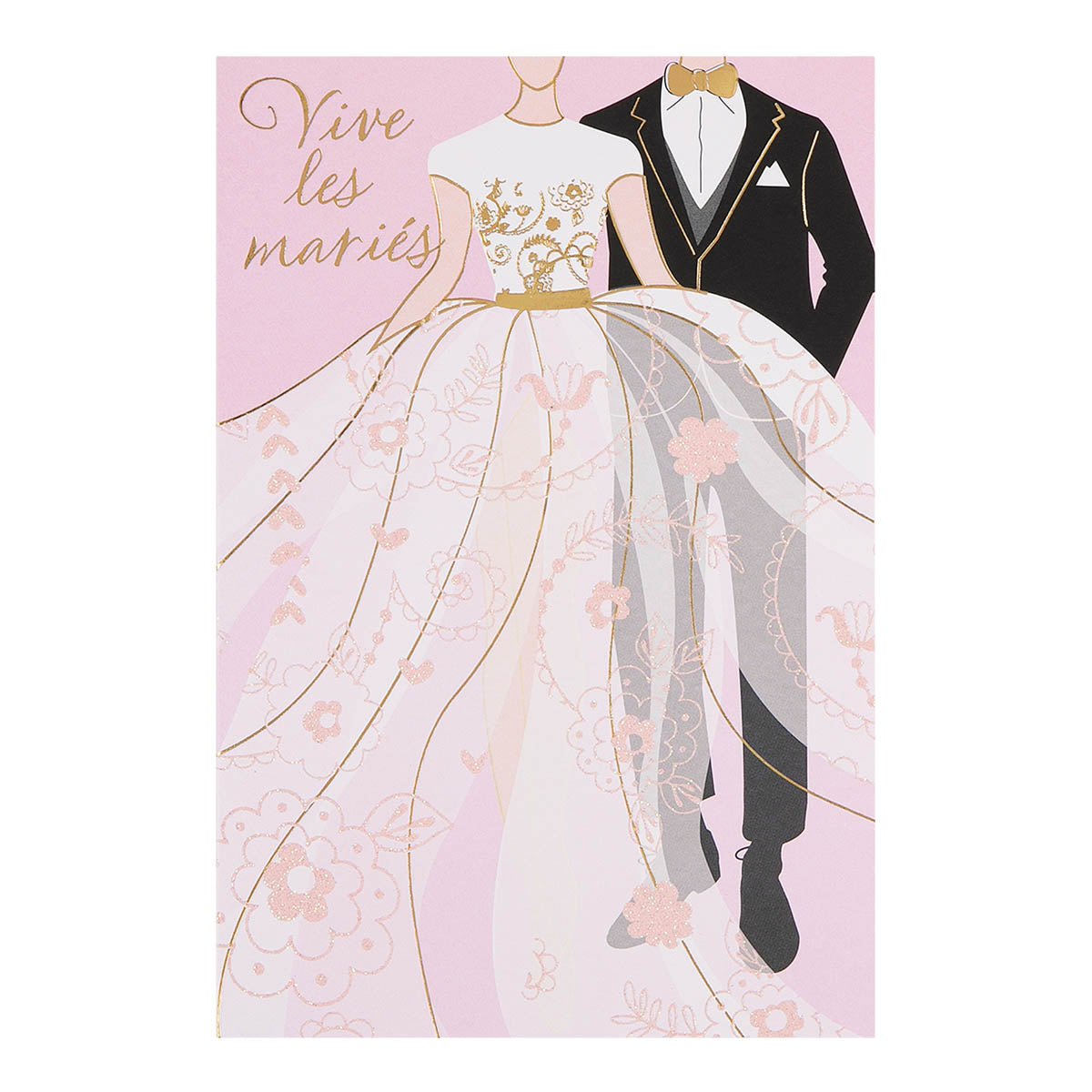 Tarjeta de boda ¡Viva los novios!