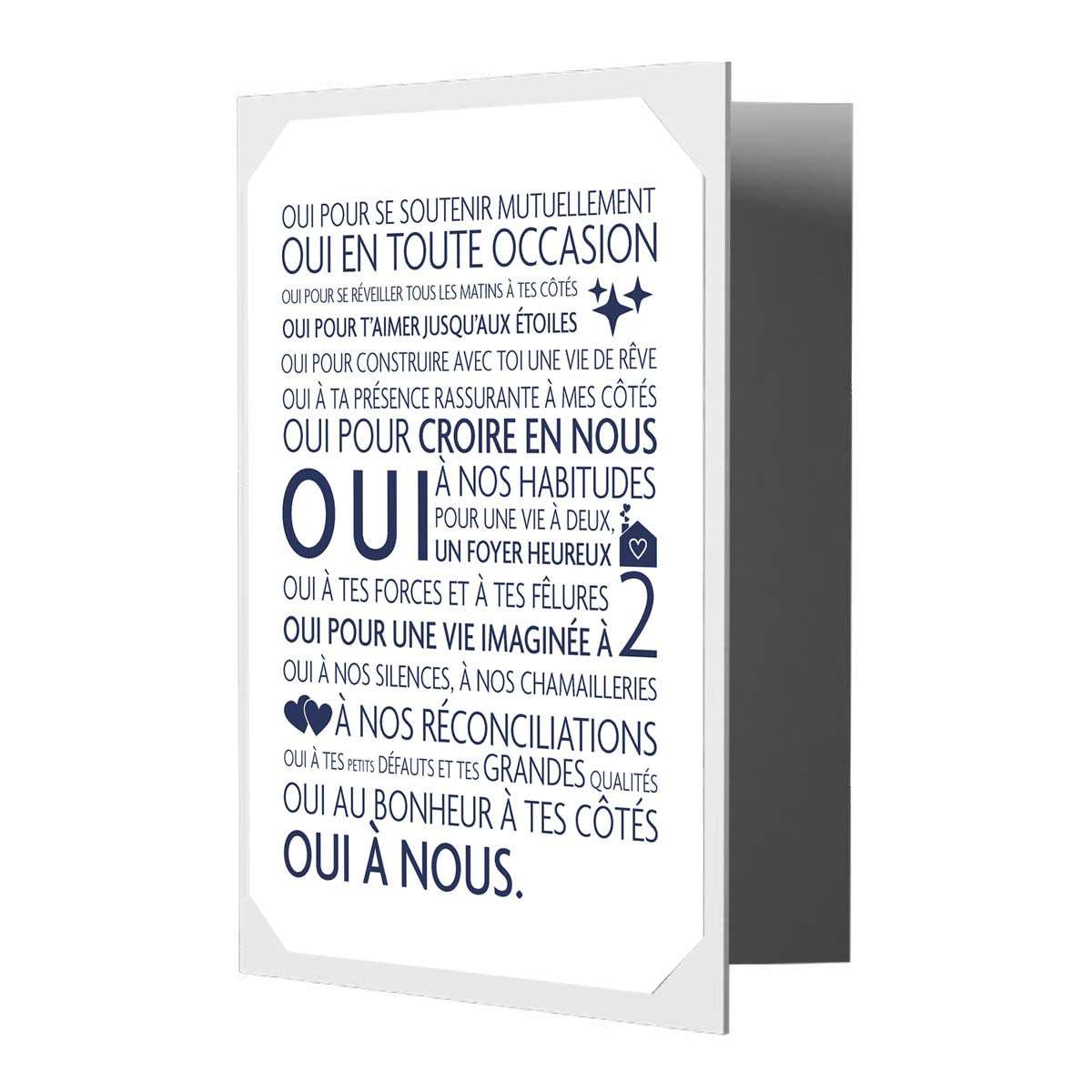Affiche "Oui" pour les amoureux