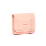 Porte-monnaie Femme à rabat en cuir - Rose