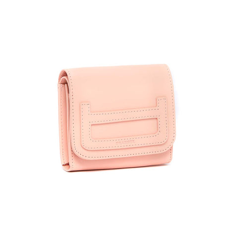 Porte-monnaie Femme à rabat en cuir - Rose