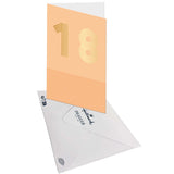 Tarjeta de 18 cumpleaños en Oro - Naranja - Con mensaje - Para Adolescentes Niños Niñas - 11,5 x 17 cm