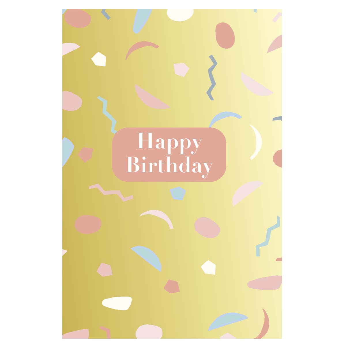 Tarjeta de felicitación de feliz cumpleaños - Oro