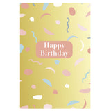 Tarjeta de felicitación de feliz cumpleaños - Oro