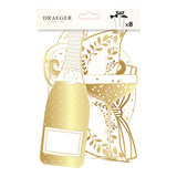 Accessoires photobooth Réveillon en papier - Blanc et or - 15,5x23,8 cm