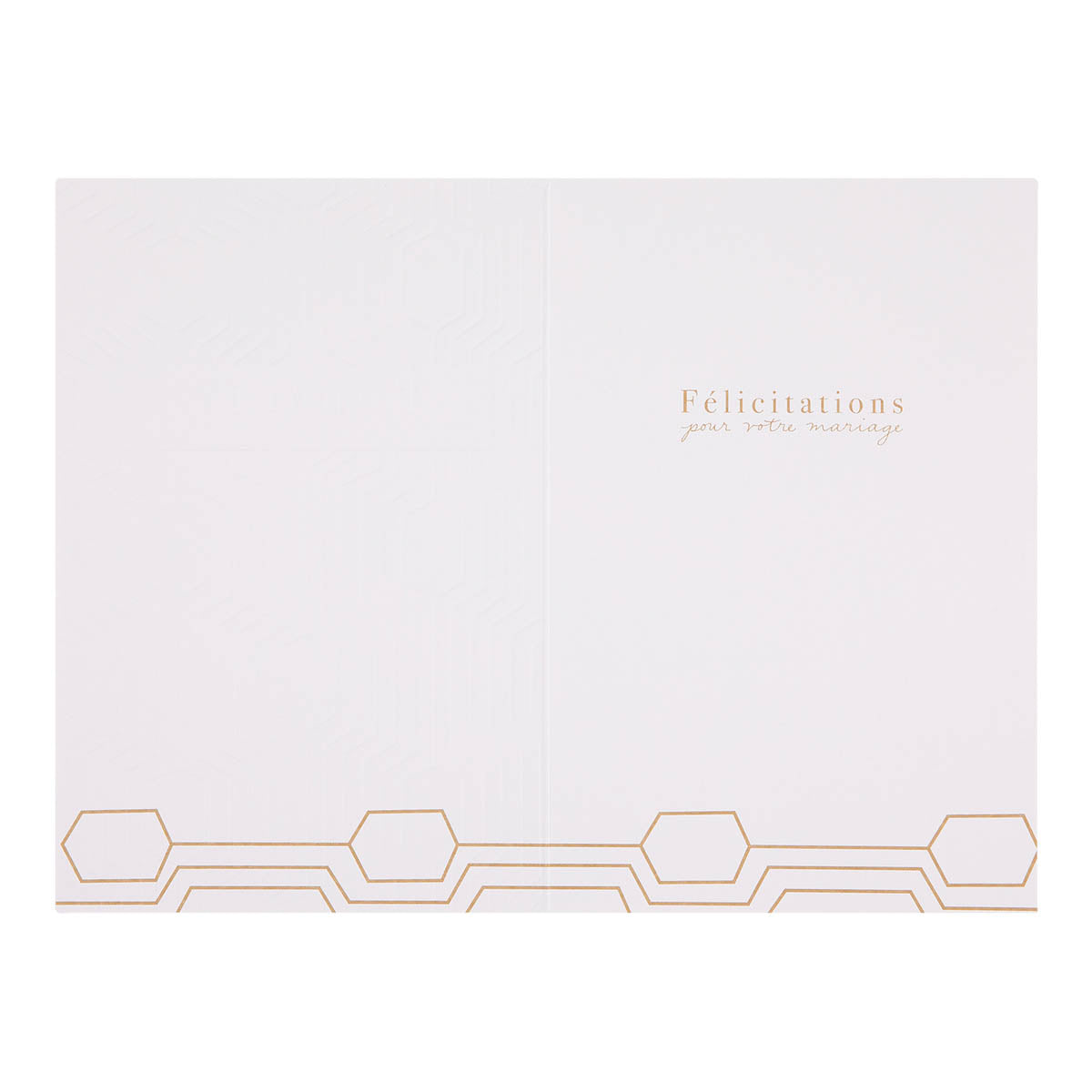 Tarjeta de boda Felicidad a los recién casados.