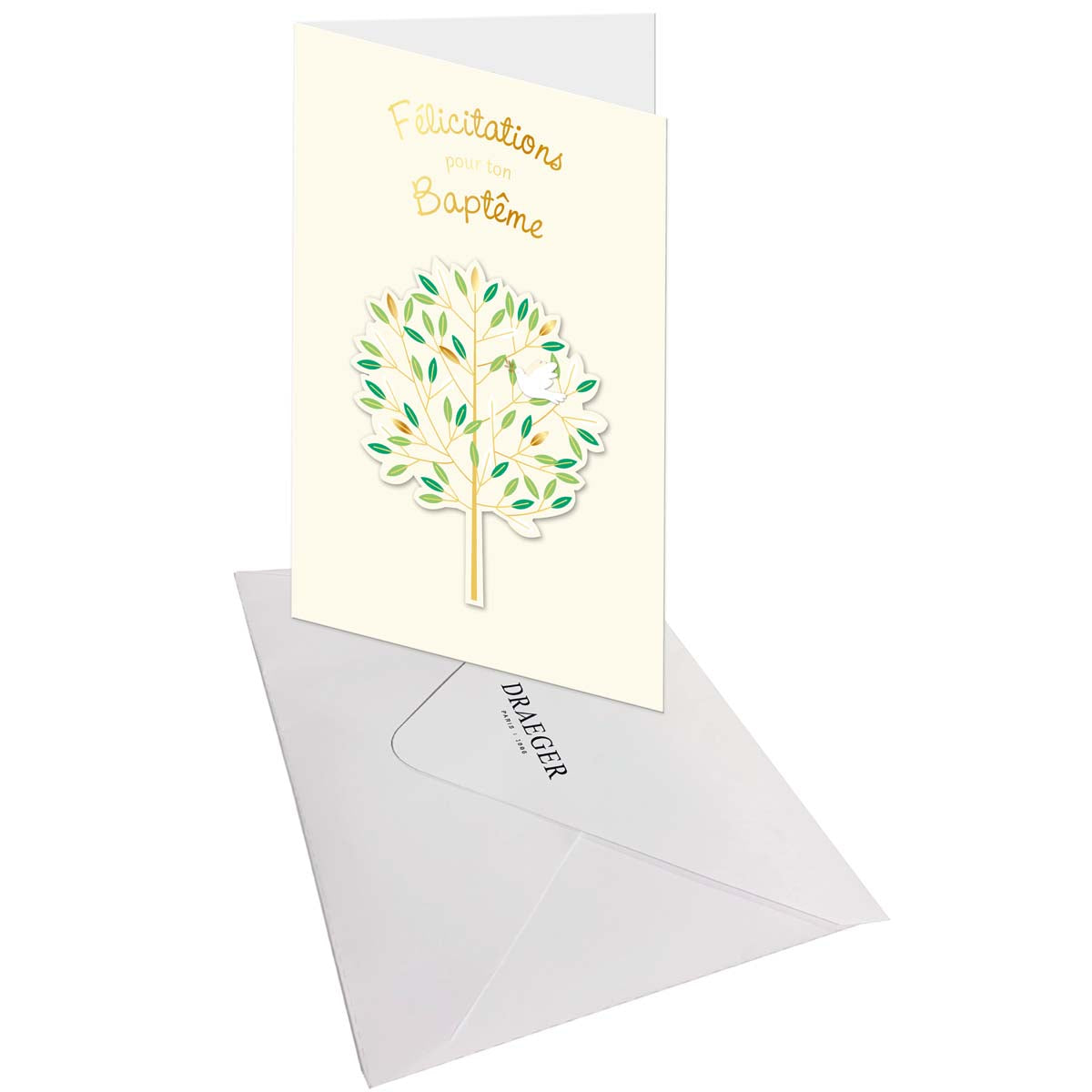 Tarjeta de bautismo de árbol