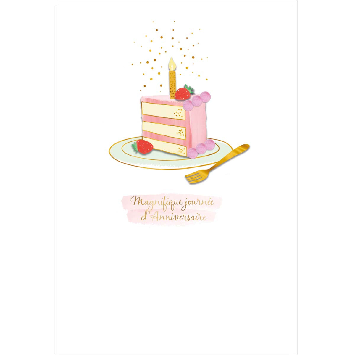 Tarjeta con FIRMA de pastel de cumpleaños - 11,5 x 17 cm