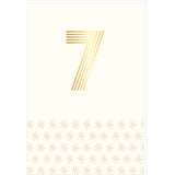 Tarjeta de 7º Cumpleaños en Oro - Blanco - Con Mensaje - Para Niño Niña - 11,5 x 17 cm