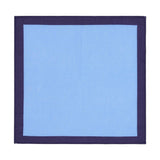 Pochette de costume en lin - bleu et violet