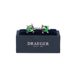 Boutons de manchettes tortue de mer Vert et Violet