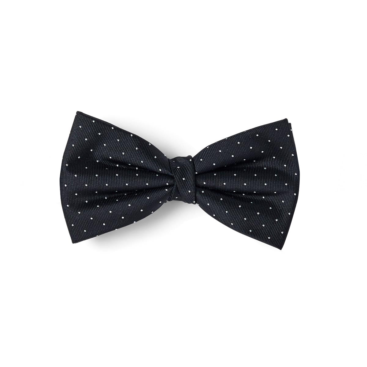 Noeud papillon noir à pois blancs