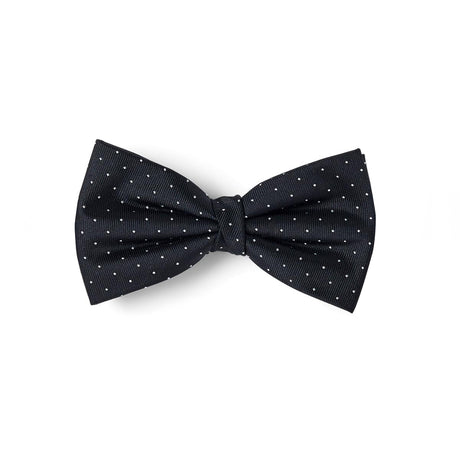Noeud papillon noir à pois blancs