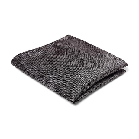 Pochette de costume satinée grise et noire