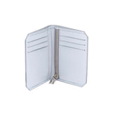 Portefeuille vertical homme en cuir - motif New York - gris