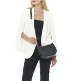 Sac à main demi-lune - 100% cuir - Femme