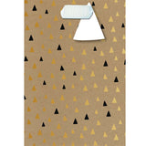 Sac cadeau kraft petit format Triangles Black & Go