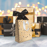 Sac cadeau kraft petit format Triangles Black & Go