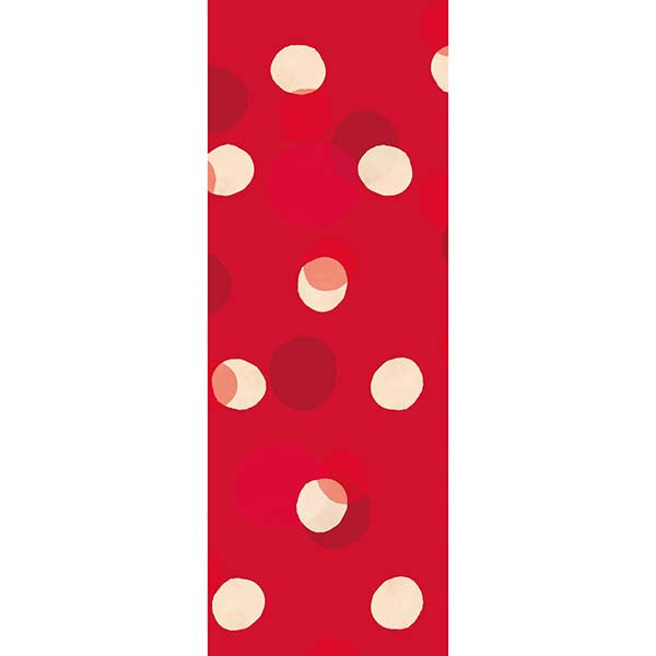 Sac cadeau grand format Pois blanc sur rouge