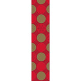 Sac cadeau bouteille rouge à pois dorés