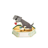 Carte Saint-Valentin Pop up 3D - Chiot