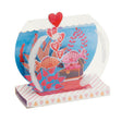 Carte Saint-Valentin Pop up 3D - Poissons