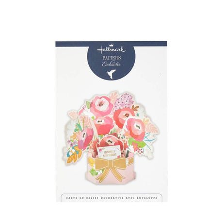 Carte pop up 3D - Bouquet de pivoines