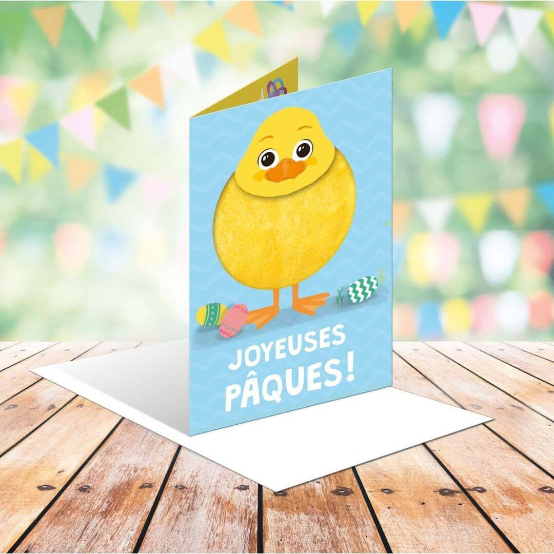 Carte de Pâques - poussin tout doux