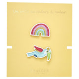 Broche brodée Toucan & Arc-en-ciel