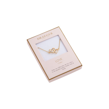 Collier Coeurs entrelacés Pastel Chic