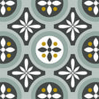 Stickers carrelage 15x15 cm Motifs floraux vert d'eau