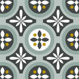 Stickers carrelage 15x15 cm Motifs floraux vert d'eau