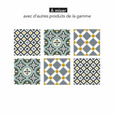 Stickers carrelage 15x15 cm Motifs floraux vert d'eau