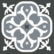 Stickers carrelage 15x15 cm Lys noir