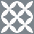 Stickers carrelage 15x15 cm Rosaces blanches et grises