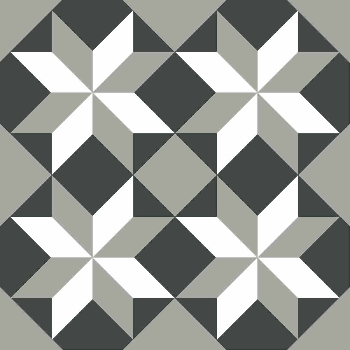 Stickers carrelage 15x15 cm Etoiles géométriques