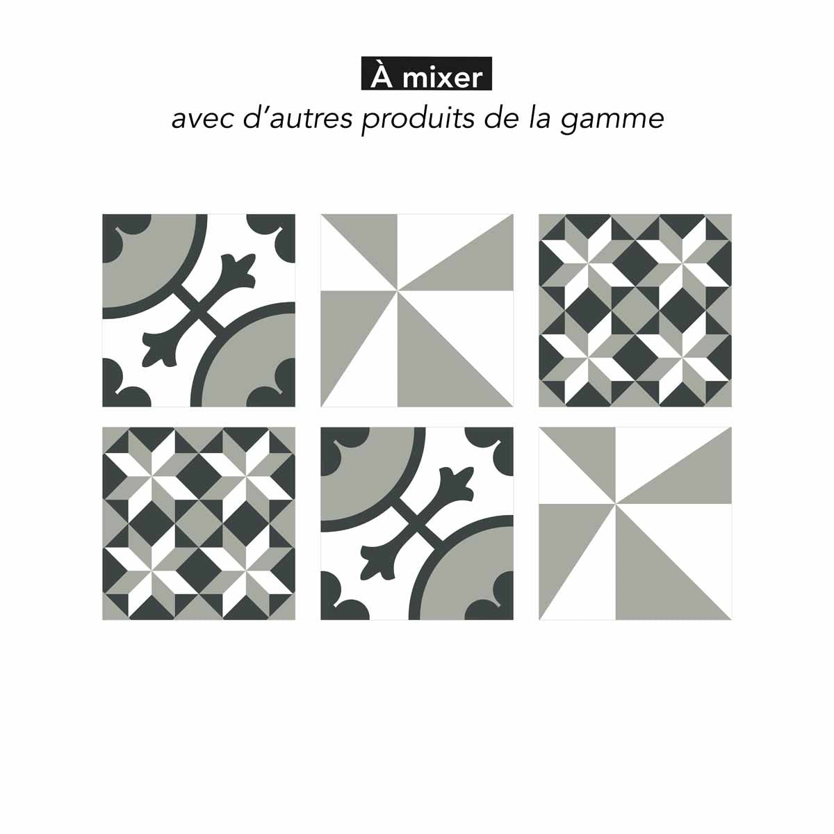 Stickers carrelage 15x15 cm Etoiles géométriques