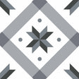 Stickers carrelage 15x15 cm Etoile grise