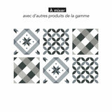 Stickers carrelage 15x15 cm Etoile grise
