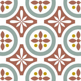 Stickers carrelage 15x15 cm Motifs floraux rouges