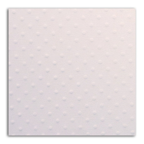Papier scrap Mahé Pois Blanc Embossé 30,5x30,5 cm